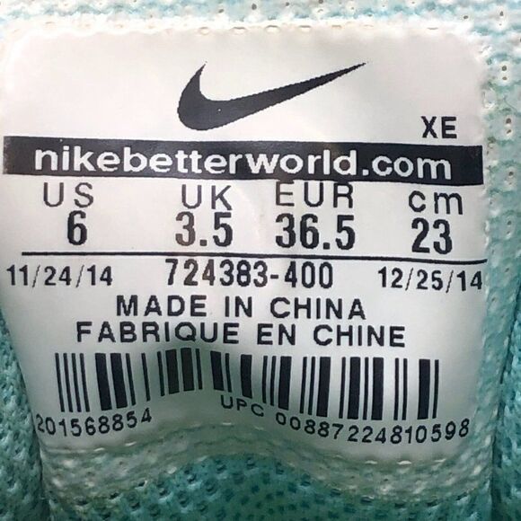 Nike Free 5.0 Womens Size 6 Blue White Shoes Sneakers Running 724383-400 - Picture 8 of 8